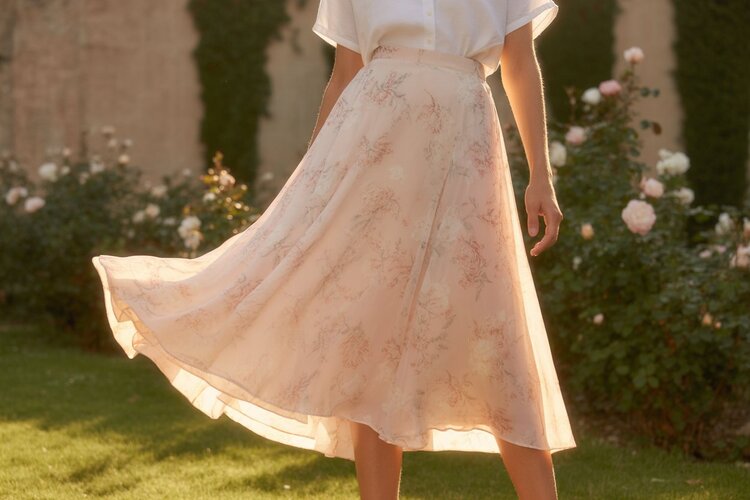 Midi Skirts and Basic Tops