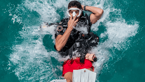 Beginner enjoying Koh Tao diving
